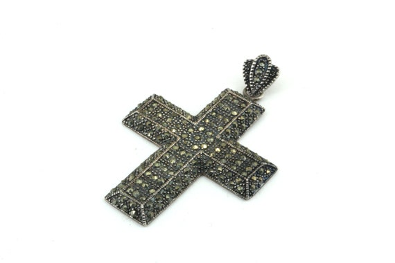 Vintage Sterling Silver Cross Pendant, silver vintage cross PD