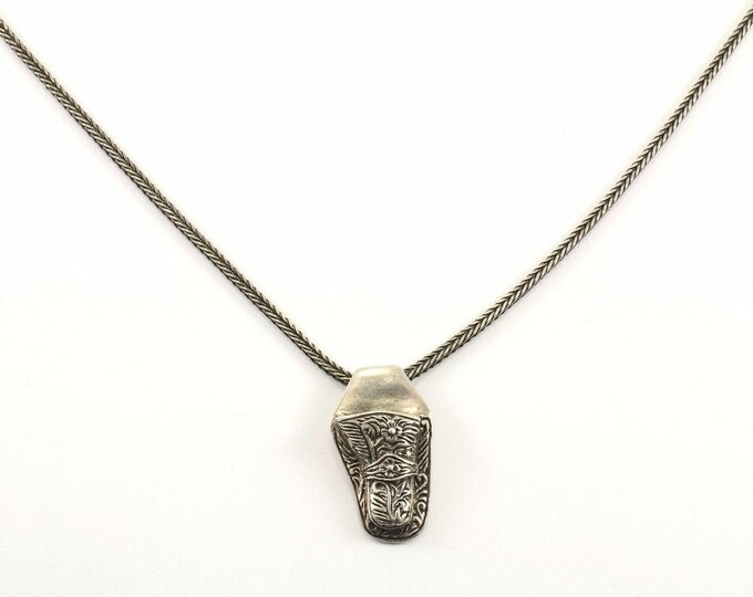 Vintage Floral Design Necklace 925 Sterling Nc 943(123765809589)