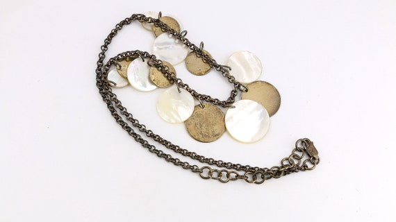 Vintage 16 Inch MOP Mother of Pearls Sequin Dangl… - image 3