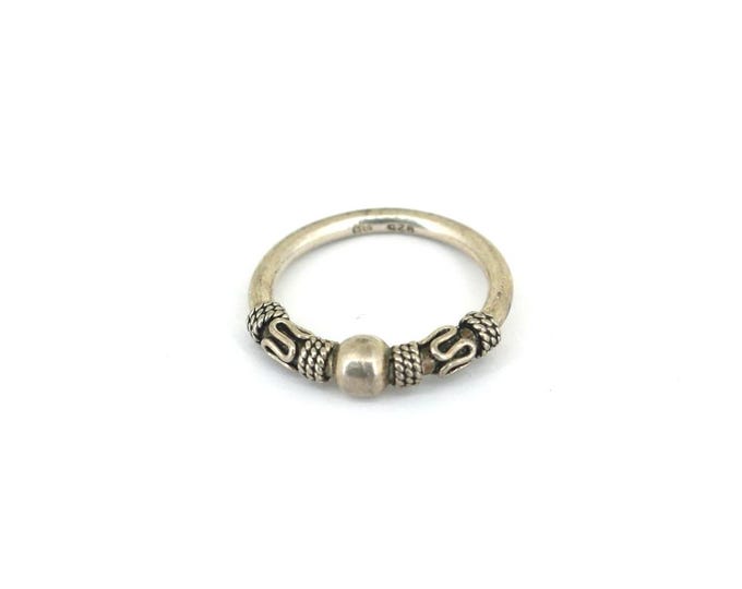 Vintage Women's Estate Modernist Ring 925 Sterling Silver RG 2333
