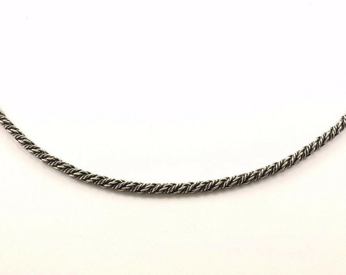 Vintage 20 Inch Twisted Design Chain Necklace 925 Sterling Nc 960(401744748204)