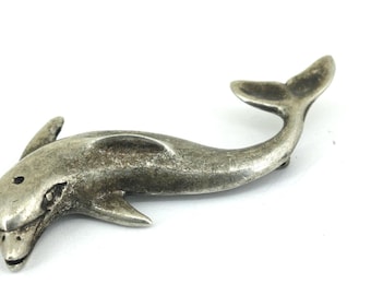 Vintage Beautiful Dolphin Pin/Brooch 925 Sterling BB 2281