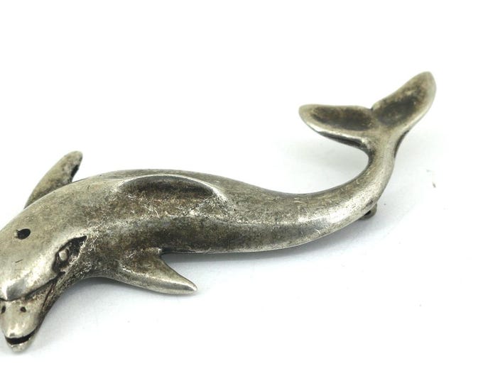 Vintage Beautiful Dolphin Pin/Brooch 925 Sterling BB 2281