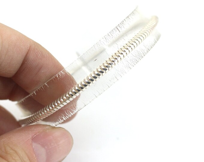 Vintage Italy Thin Snake Chain Design Chain Link Bracelet 925 Sterling Silver BR 2417