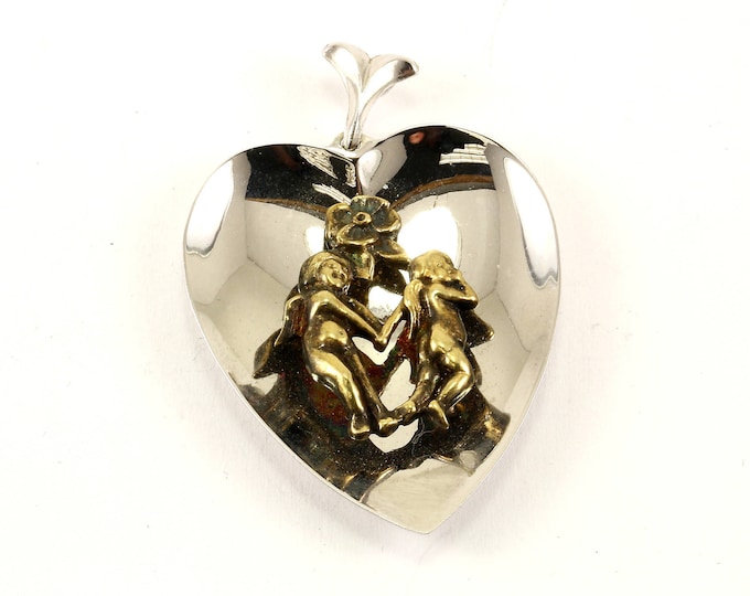 Vintage Reed & Barton Heart Shape Pendant 925 Sterling Silver PD 1540