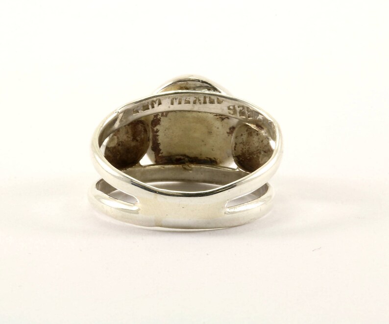 Vintage Round Shape Onyx Ring 925 Sterling RG 2467