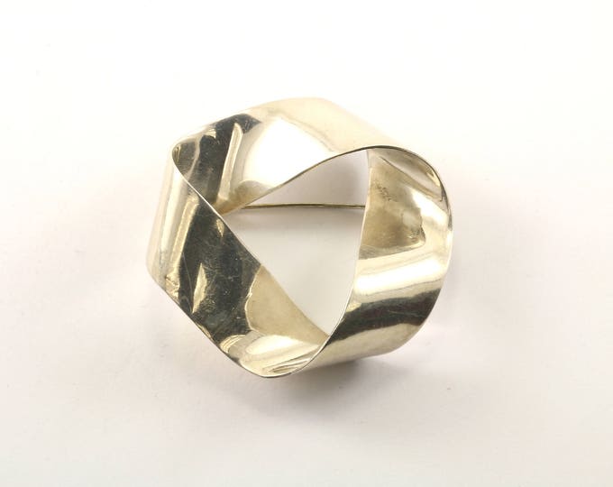 Vintage Mexico Twisted Design Pin/Brooch 925 Sterling BB 854