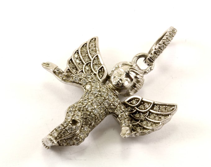 Vintage Angel  Design Pendant 925 Sterling Silver PD 1638