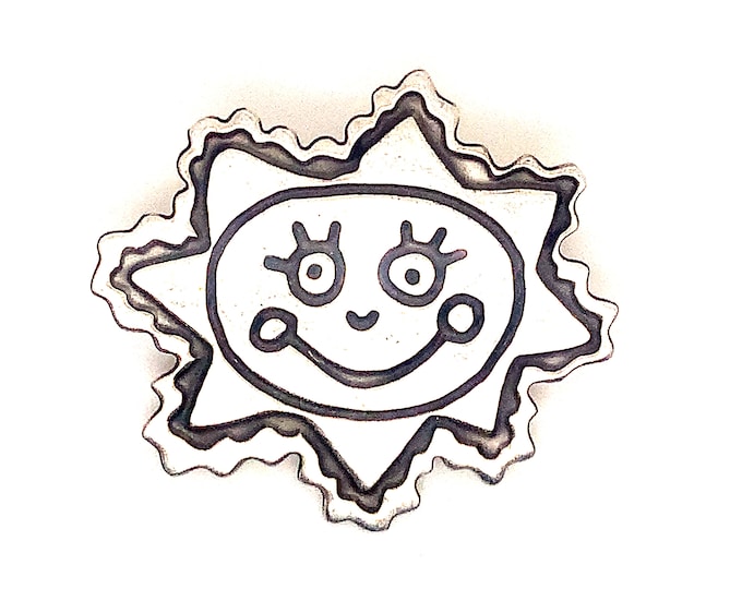 Vintage Brooch | 2N Design Brooch | Sun Design Brooch | Cut Design Brooch | Silver 925 Sterling Brooch | BB 2164N