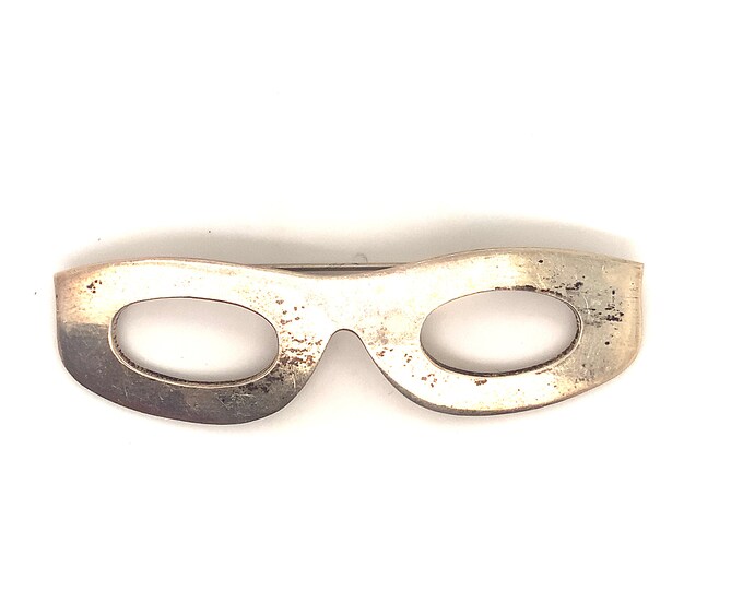 Vintage Brooch | Mexico Design Brooch | TP- 48 Design Brooch | Glasses Design Brooch | Silver 925 Sterling Brooch | BB 2349N
