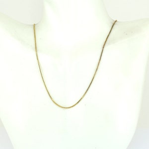 Vintage Box Style Chain Gold Plated  Necklace 925 Sterling Silver NC 761