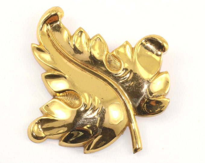 Vintage Leaf Design By Cora Pin/Brooch 925 Sterling BB 191