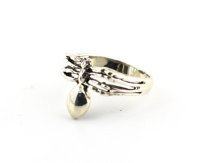 Vintage Size 9.75 Spider Black Widow Arachno Insect Design Ring 925 Sterling RG 3595Q