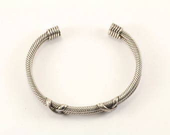 ヴィンテージ メキシコ カフブレスレット スターリングシルバー BR 077