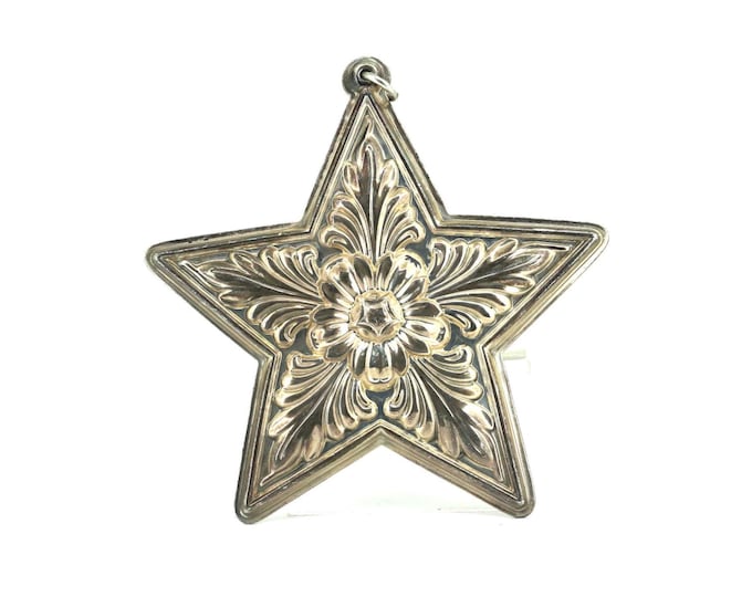 Vintage 1996 Lunt Sterling Star Christmas  Ornament 925 Sterling Silver PD 1273