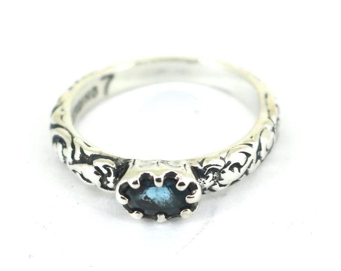 Vintage Size 6.75 Oval Cut Tanzanite Classy Royal Engagement Design Ring 925 Sterling Silver RG 4625