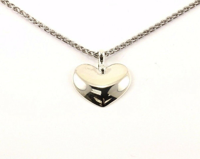 Vintage Heart Design Necklace 925 Sterling Nc 967(123765809522)