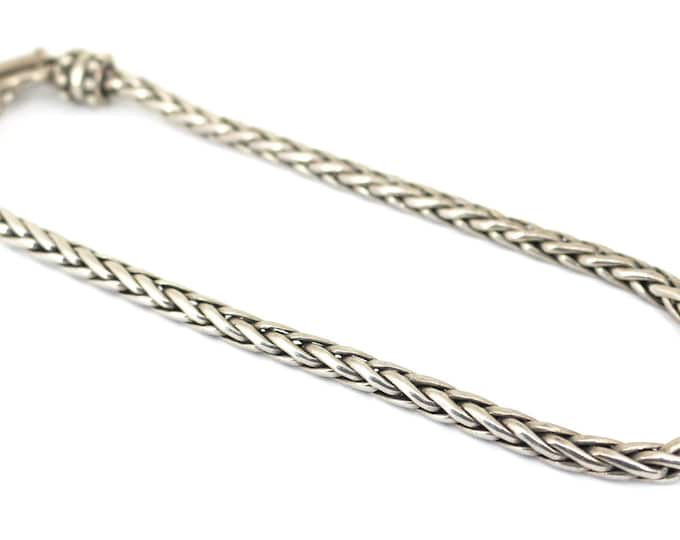 Vintage Signed Zina Franco Fox Tail Chain Design Necklace 925 Sterling Silver NC 380