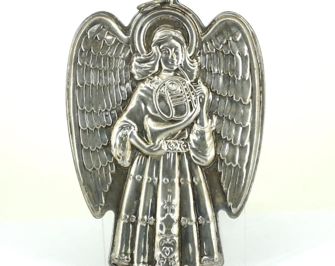 Vintage 1995 Towle Sterling Silver Angel Ornament: 5th Edition Collectible PD 1031