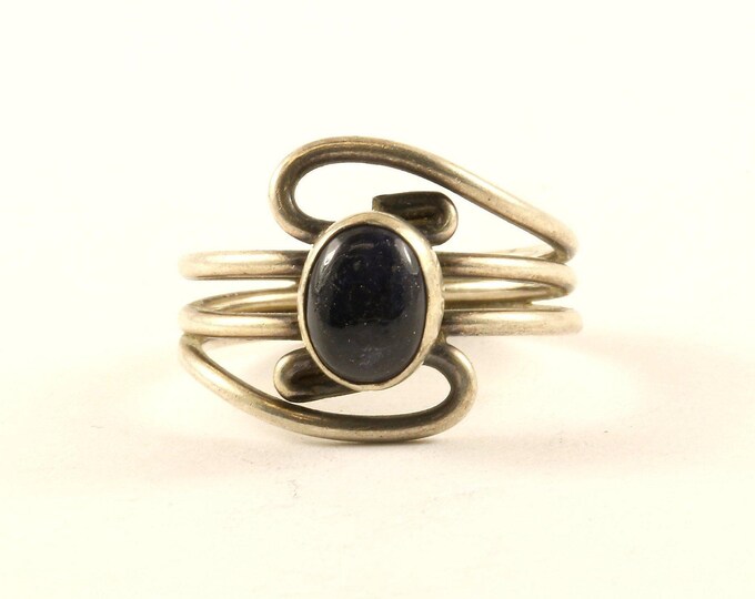 Vintage Oval Purple Amethyst Design Ring 925 Sterling Silver RG 4233