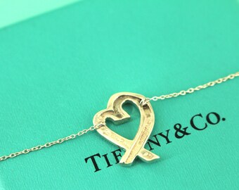 Authentic Tiffany & Co. Paloma Picasso Loving Heart Necklace 925