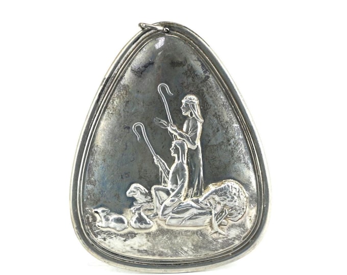 Vintage 1978 Towle" Silent Night Holy Night Christmas Ornament 925 Sterling Silver PD 2289