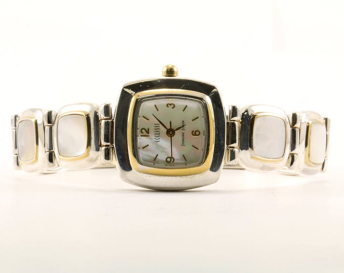 Vintage Eclissi Japan Quartz Movement Moisture Resistant Quartz Watch 925 Sterling Silver OT 16