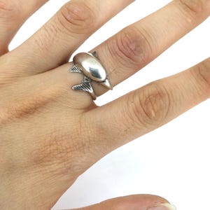 Vintage Size 6 Dolphin Shaped Ring 925 Sterling Silver RG 4769