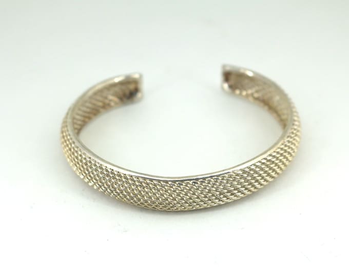 Mesh Cuff Sterling 925 Silver Bracelet BR 3489