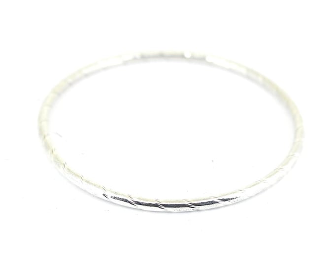 Vintage Thin Braided Bangle Bracelet 925 Sterling BR 1521