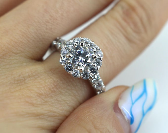 Vintage Size 6.75 Brilliant Crystal CZ Engagement Ring 925 Sterling RG 2802