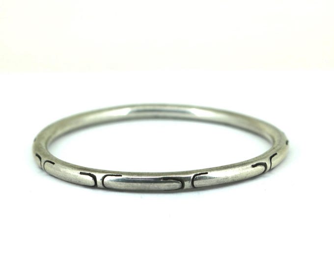 Vintage Mexico Bangle Bracelet 925 Sterling Silver BR 223