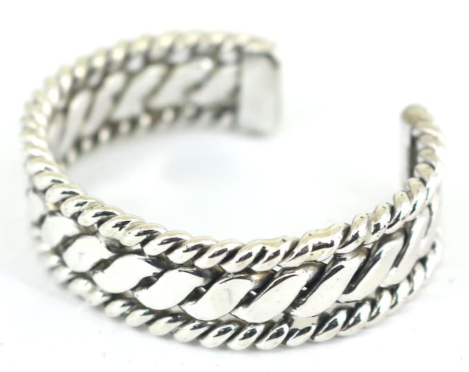 Vintage Twist Rope Open Design Cuff Bracelet Sterling Silver BR 2765