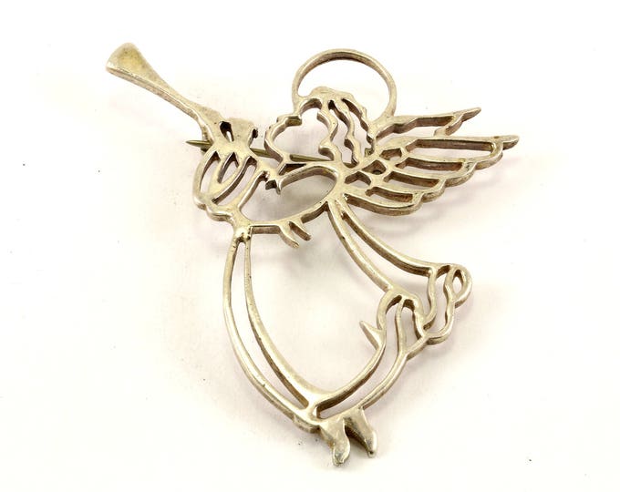 Vintage Angel Design Pin/Brooch 925 Sterling BB 626