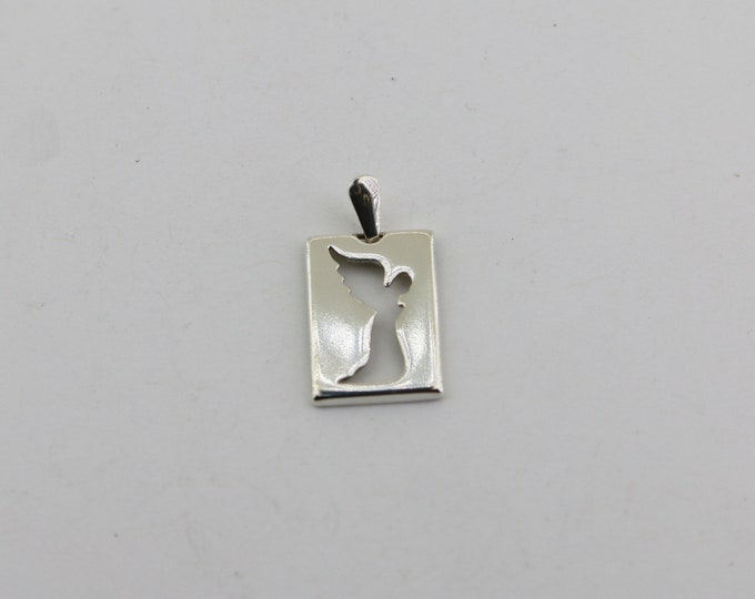 Vintage LAVAGGI Artist of Hope Beautiful Small Cutout Angel Design Pendant 925 Sterling PD 2699