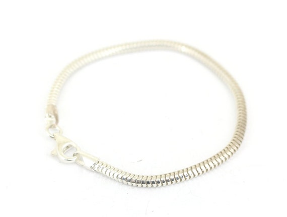 Vintage Italy Thin Snake Chain Design Chain Link Bracelet
