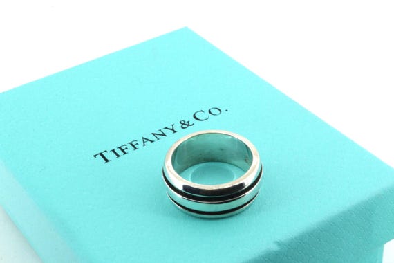 Authentic Tiffany & Co Band Ring 925 Sterling Silver Size 8 RG