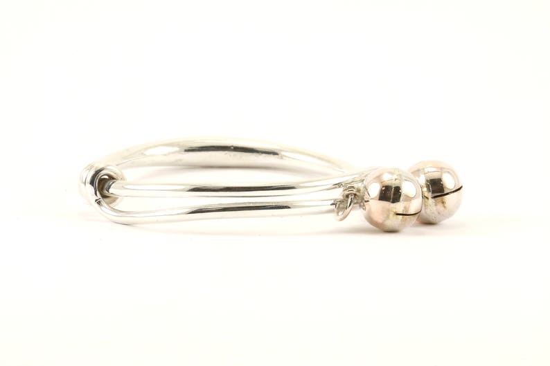 Vintage Bells Bangle Bracelet 925 Sterling BR 1874-E
