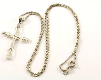 Vintage Cross Design Necklace 925 Sterling Silver NC 1209