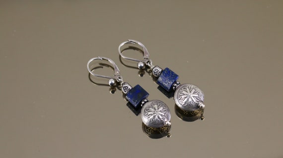 Vintage Shiny Blue Lapis Lazuli Round Beads Thail… - image 3