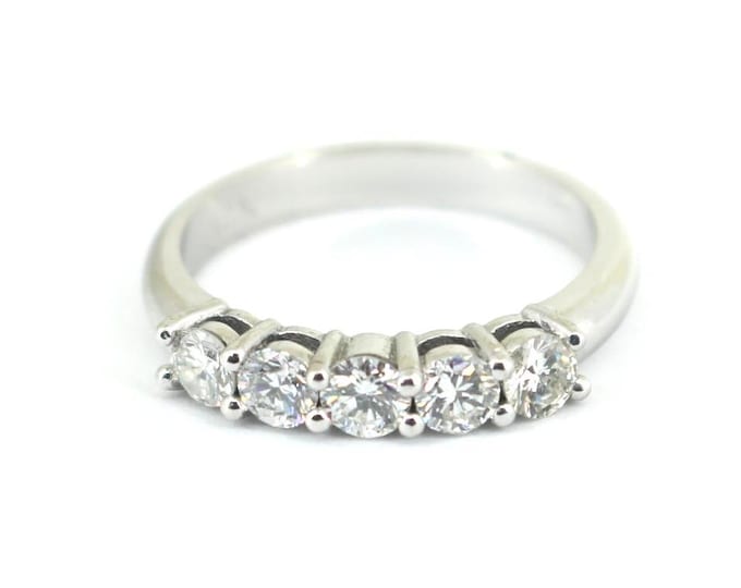 SAR's 14k Gold  5 Stone Natural Diamonds Beautiful Unisex Wedding Band Design Ring GRG 6