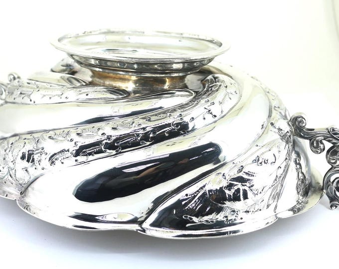 Vintage England LI2730 Repousse Centerpiece Robert Sharp Bowl Sterling Silver OT 478