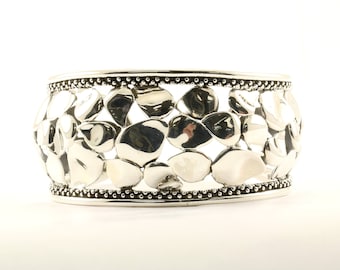 Michael Dawkins Limited Edition Petal Design Cuff Bracelet 925 Sterling BR 2491-E