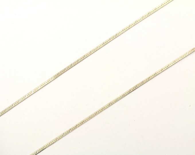 Vintage Italy Herringbone Necklace 925 Sterling NC 1062