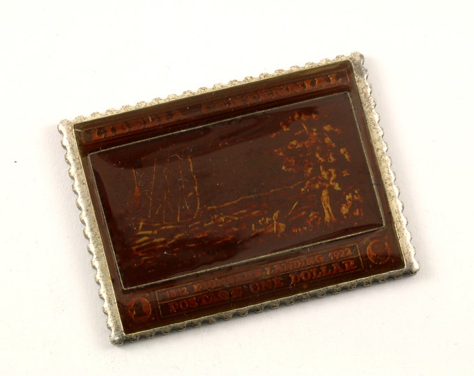 Vintage The Metropolitan Collection of Enamel Stamps Liberia Centennial Postage 925 Sterling Silver OT 228