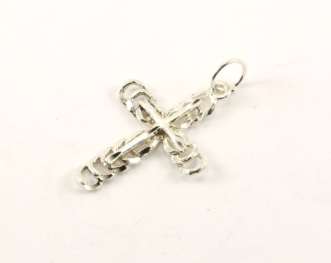 Vintage Beautiful Cross Pendant 925 Sterling Silver PD 1624