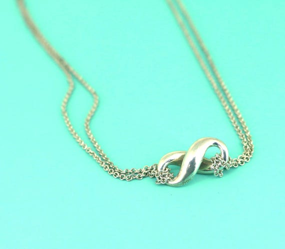 ヴィンテージ ティファニー インフィニティ ダブルチェーンネックレス