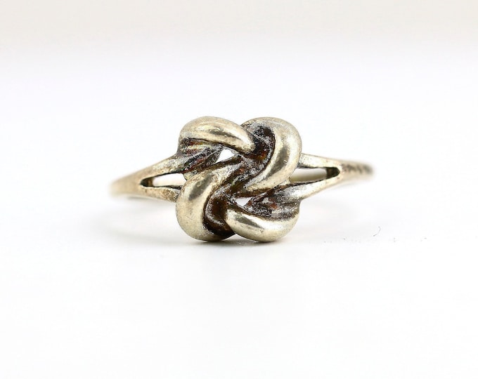 Vintage Beautiful Double Knot Design Ring 925 Sterling RG 4198