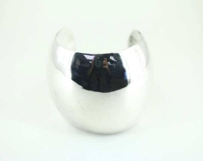 Vintage Wide Cuff Bracelet Sterling Silver BR 2910