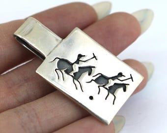 Vintage Danny's Hechoen Mexico Golf Tie Clip 925 Sterling Silver OT 230